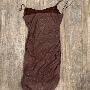 Shiny Brown Dress